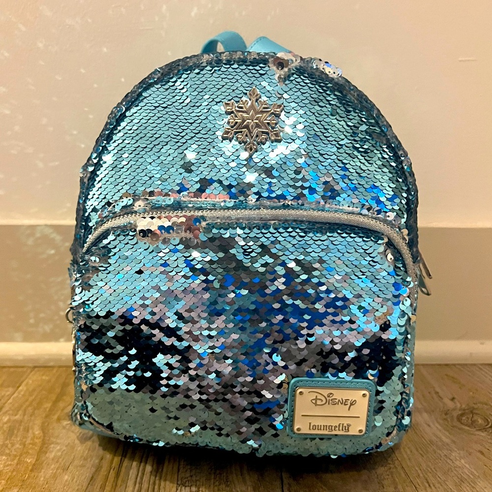 Disney's Frozen Elsa Sequin Loungefly Mini Backpack
